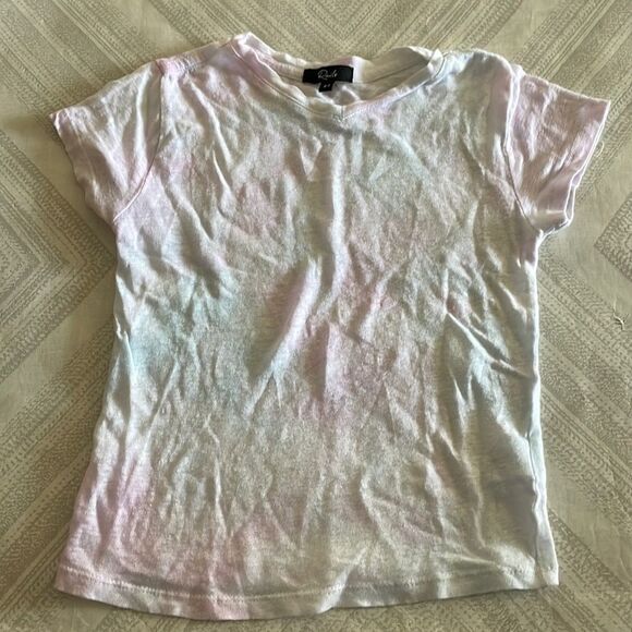 Rails Girls Light Faded Purple & Blue V Neck T-Shirt - Picture 1 of 5